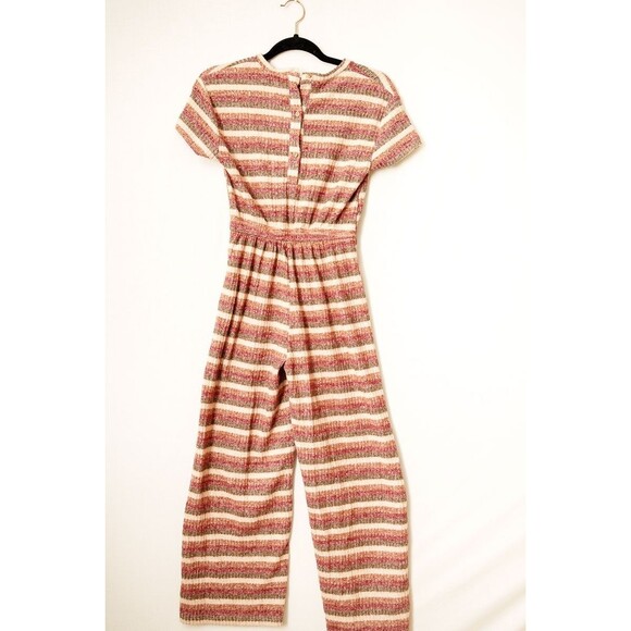 Zara striped jumpsuit short sleeve womens 10 one piece - Picture 2 of 5